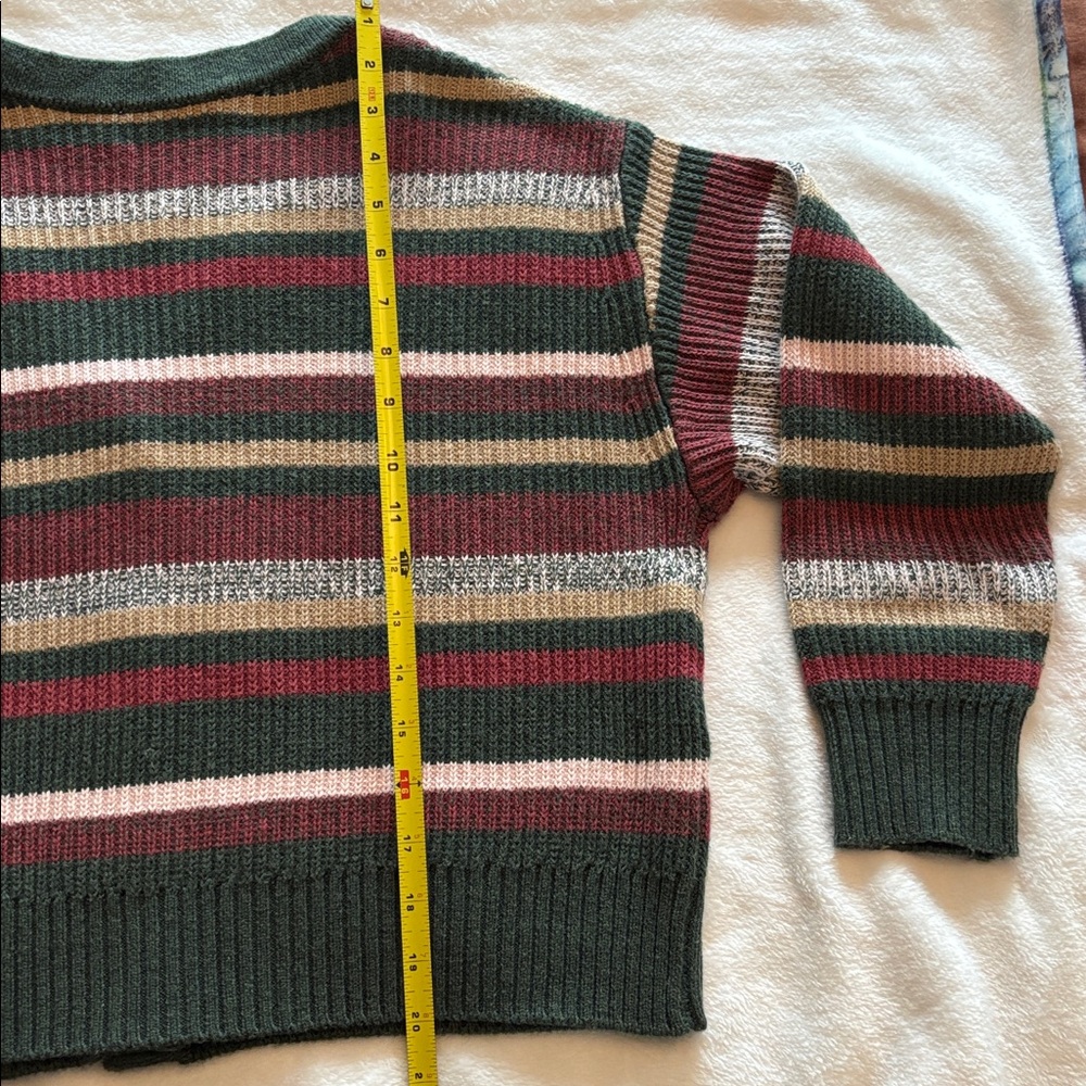 Marine Layer Striped V-Neck Cardigan Sweater M - Picture 7 of 8